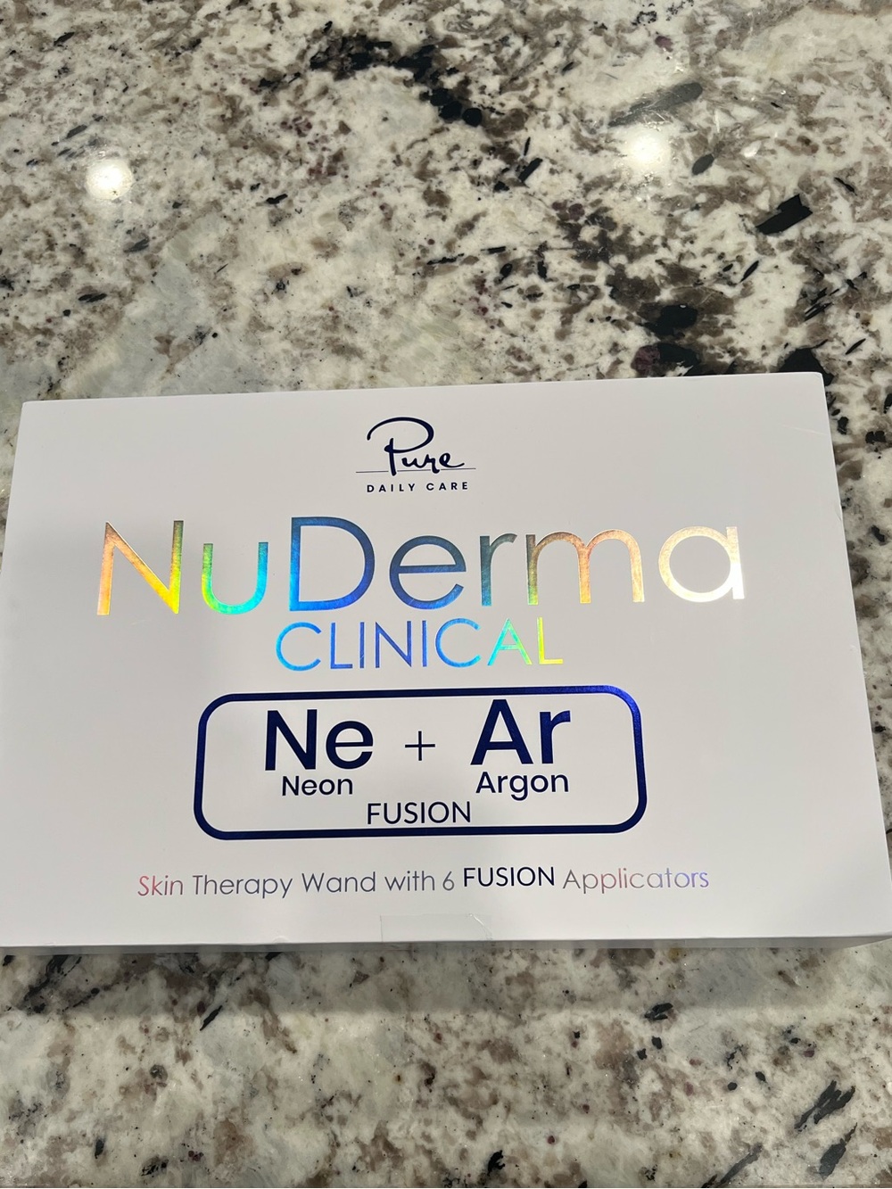 NuDerma Clinical Ne+Ar Skin Therapy Wand - White by Pure Daily Care